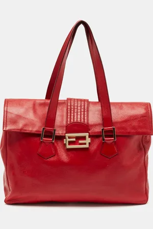Fendi Leather Forever Flap Tote