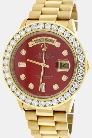 Rolex Customised MOP 4.0CT Diamond 18K Yellow Gold Day-Date Automatic Men