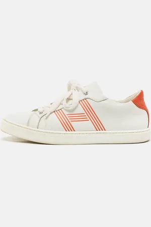 Hermès /Orange Leather Avantage Sneakers Size 38