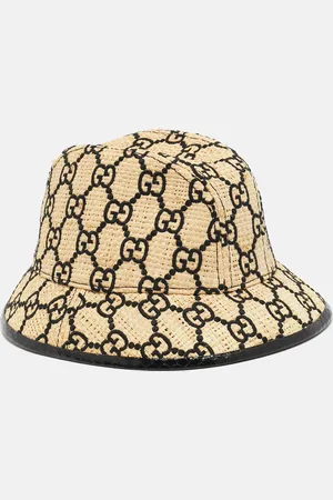 Gucci Beige GG Raffia Basmaa Stuoia Hat M