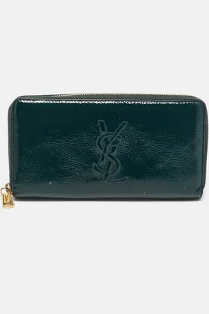 Saint Laurent Patent Leather Belle De Jour Zip Continental Wallet