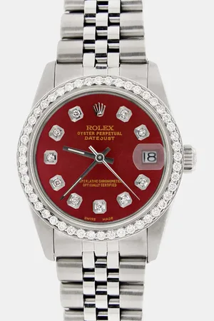 Rolex Custom Diamond Stainless Steel Datejust Automatic Women