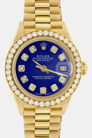 Rolex Customised Royal Diamond 18K Yellow Gold President Datejust Automatic Women