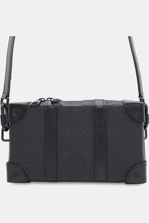 LOUIS VUITTON Noir Monogram Taurillon Soft Trunk Shoulder Bag