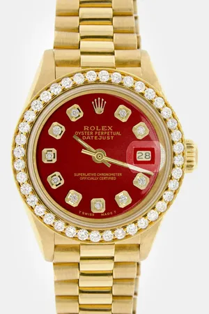 Rolex Customised Imperial Diamond 18K Yellow Gold President Datejust Automatic Women