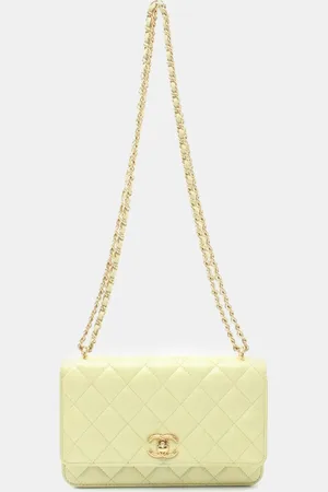 CHANEL Quilted CC Turnlock Wallet On Chain Bag