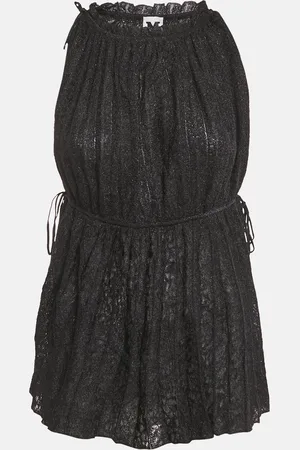 M Missoni Lurex Knit Gathered Sleeveless Top L