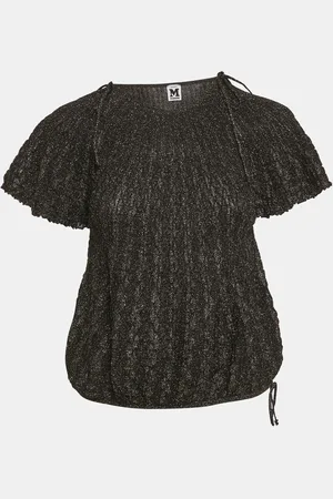 M Missoni Lurex Knit Short Sleeve Top L