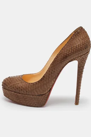 Christian Louboutin Python Leather Bianca Platform Pumps Size 39