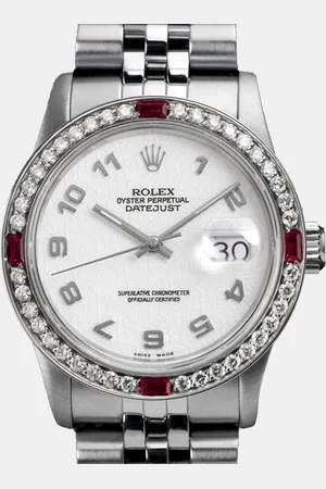 Rolex Customised Ivory Diamond Stainless Steel Datejust 68274 Automatic Women