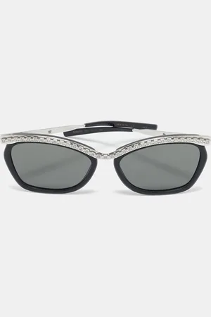 Gucci /Silver GG0617S GG Crystals Cat Eye Sunglasses