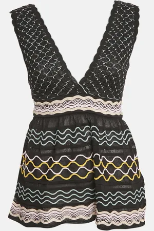 M Missoni Patterned Knit Sleeveless Sweater Top M