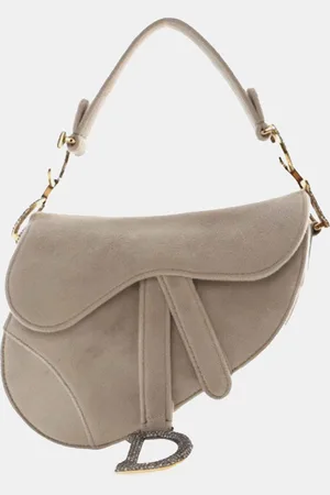 Dior Mini Velvet Crystal Embellished Saddle Bag