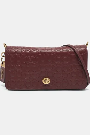 Coach Signature Embossed Leather Dinky Crossbody Bag