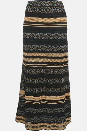M Missoni /Brown Patterned Knit Maxi Skirt M