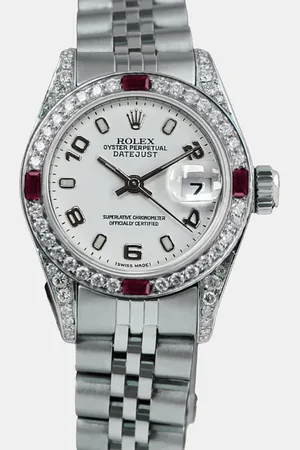 Rolex Customised Diamond Stainless Steel Datejust Automatic Women