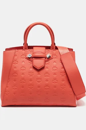 MCM Visetos Leather Medium Essential Tote
