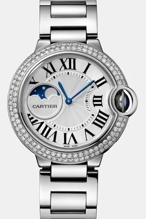 Cartier Customised Red 2.00CT Diamond Stainless Steel Ballon Bleu WSBB0021 Automatic Women