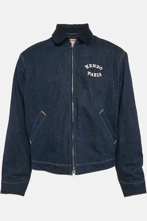 Kenzo Tiger Embroidered Denim Padded Worker Jacket S