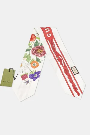 Gucci Flora Ponty Printed Silk Maxi Twilly
