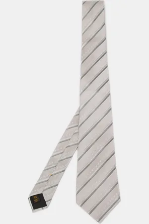 LOUIS VUITTON Silk Monogram Classic Stripes Tie