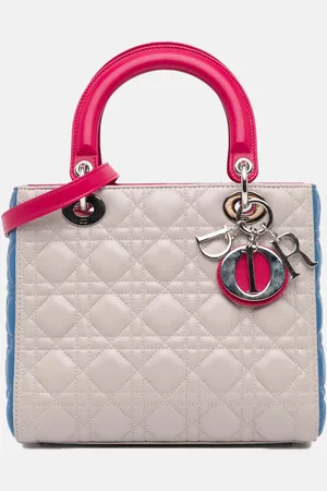 Dior Medium Tricolor Lambskin Cannage Lady Bag