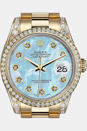 Rolex Customised MOP Diamond Stainless Steel Date 68278 Automatic Women