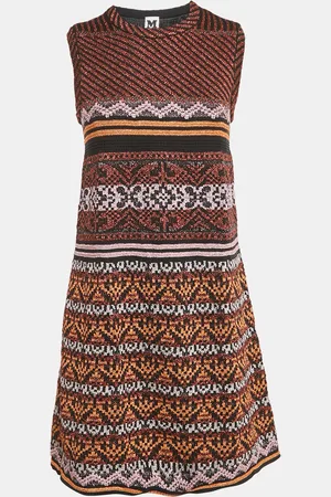 M Missoni /Black Patterned Lurex Knit Short Dress M