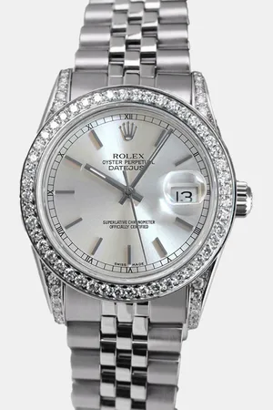 Rolex Customised Diamond Stainless Steel Datejust 68274 Automatic Women