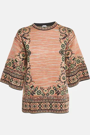 M Missoni /Black Floral Pattern Knit Top M