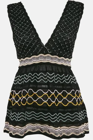 M Missoni Patterned Knit Sleeveless Top S