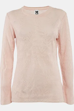 M Missoni Patterned Knit Round Neck Sweater Top L