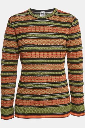 M Missoni /Black Patterned Knit Long Sleeve Top L