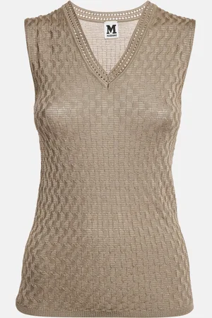 M Missoni Patterned Knit V-Neck Vest Top S