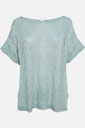 M Missoni Patterned Knit Short Sleeve Top L