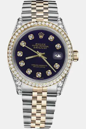 Rolex Customised Diamond 18K Yellow Gold Stainless Steel Datejust 16013 Automatic Men