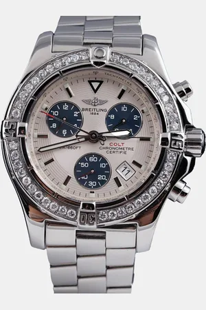 Breitling Customised Diamond Stainless Steel Colt A73380 Quartz Men