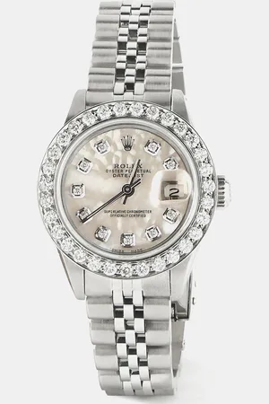 Rolex Customised MOP 1.3CT Diamond Stainless Steel Datejust Automatic Women