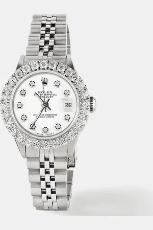 Rolex Customised 2CT Diamond Stainless Steel Datejust Automatic Women
