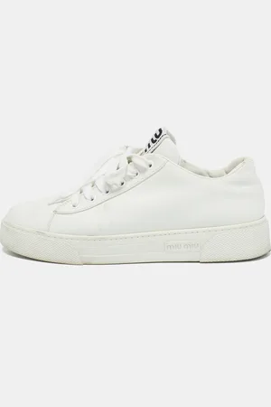 Miu Miu Leather Low Top Sneakers Size 38.5
