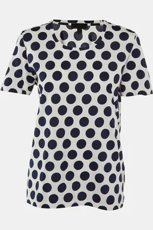 Burberry /Navy Blue Polka Dot Print Cotton T-Shirt M