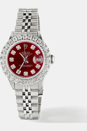 Rolex Customised 2CT Diamond Stainless Steel Datejust Automatic Women