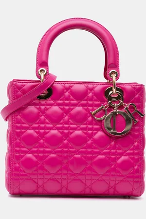 Dior Hot Leather Medium Cannage Lady Tote Bag
