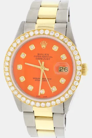 Rolex Customised Diamond 18K Yellow Gold Stainless Steel Datejust Automatic Men