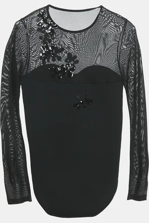 INGIE Sequin Embroidered Jersey Bodysuit XL