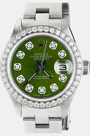 Rolex Customised Diamond Stainless Steel Datejust Automatic Women