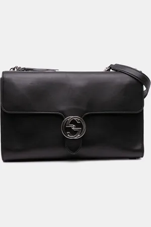 Gucci Leather Dollar Interlocking G Medium Crossbody Bag