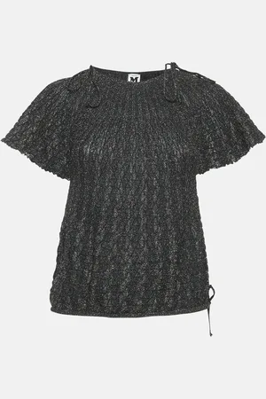 M Missoni Black/ Patterned Lurex Knit Top M