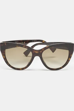 Gucci Tortoise Gradient GG0460S Web Cat Eye Sunglasses