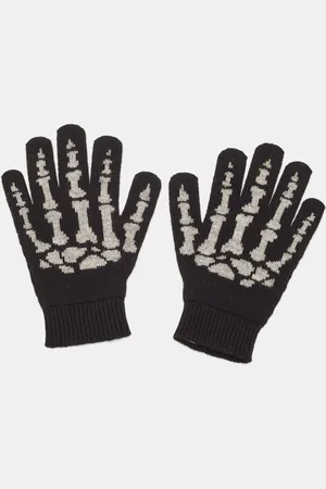 Saint Laurent Saint Laurent Cashmere Skeleton Gloves